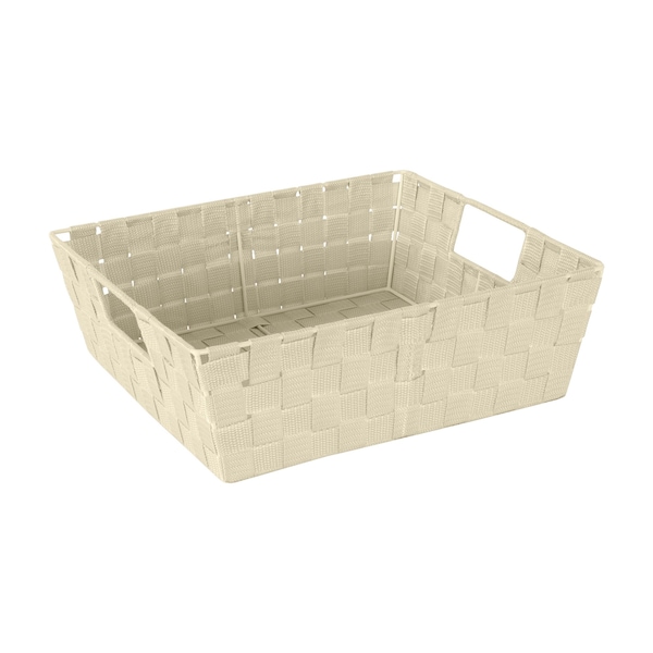 Simplify Shelf Storage Bin, Plastic, Ivory, 13 in H, 15 in W, 13 in L 25093-IVORY - main